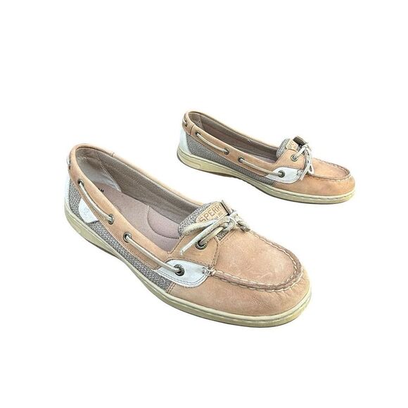 Sperry Preppy Women's Angelfish Boat Shoes Brown Leather Size 11M Casual Flats - Picture 1 of 12